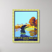 Fontainebleau Avon France Franse reisposter Canvas Afdruk (Voorkant)