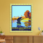 Fontainebleau Avon France Franse reisposter Canvas Afdruk (Insitu (Woonkamer))