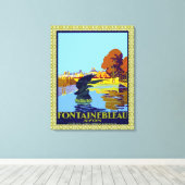 Fontainebleau Avon France Franse reisposter Canvas Afdruk (Insitu (Houten vloer))