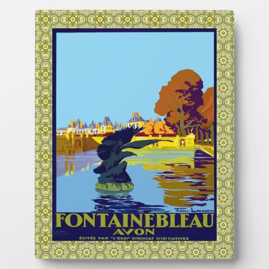 Fontainebleau Avon France Franse reisposter Fotoplaat (Voorkant)