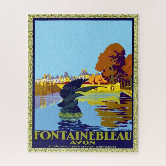 Fontainebleau Avon France Franse reisposter Legpuzzel (Verticaal)