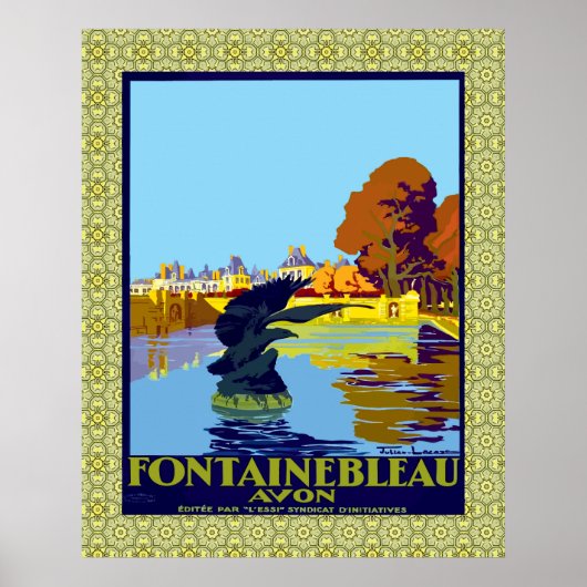 Fontainebleau Avon France Franse reisposter Poster (Voorkant)
