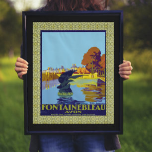 Fontainebleau Avon France Franse reisposter Poster