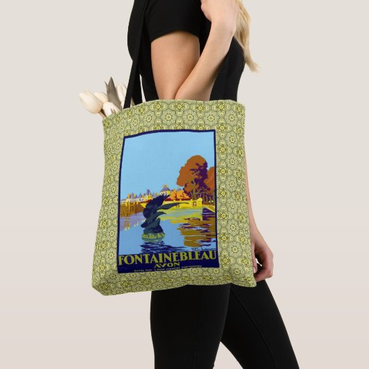 Fontainebleau Avon France Franse reisposter Tote Bag (Dichtbij)