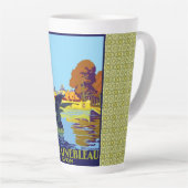 Fontainebleau Avon French Travel Poster Latte Mok (Rechterhoek)