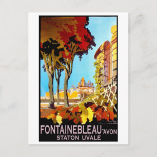Fontainebleau, Avon, Parijs, Frankrijk, vintage Briefkaart