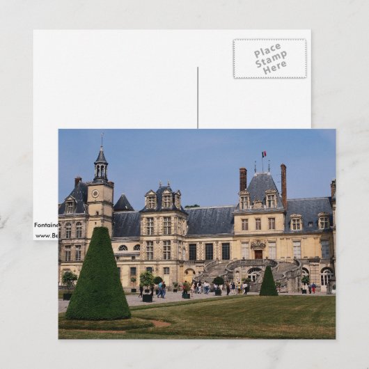 Fontainebleau Castle, Frankrijk Briefkaart (Voorkant / Achterkant)