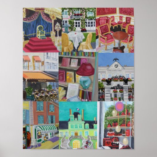 Fontainebleau Collage Print/Poster Poster (Voorkant)