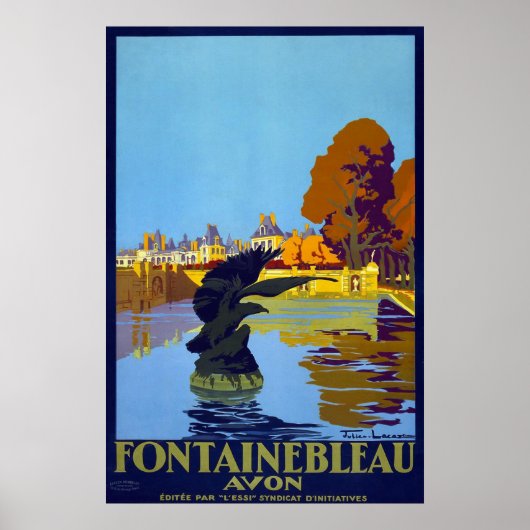 Fontainebleau, France Vintage Travel Poster (Voorkant)