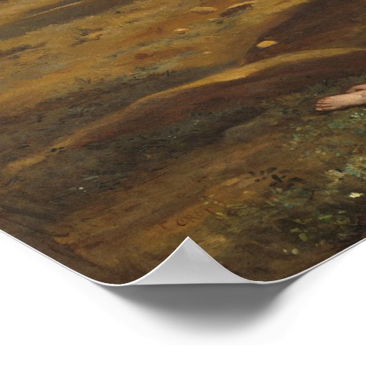 Fontainebleau - Jean-Baptiste - Corot Fine Art Pos Poster (Hoek)