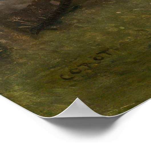 Fontainebleau - Jean-Baptiste - Corot Fine Art Poster (Hoek)