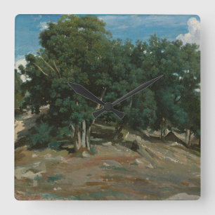 Fontainebleau Oak Trees Vierkante Klok