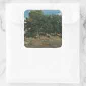 Fontainebleau Oak Trees Vierkante Sticker (Tas)