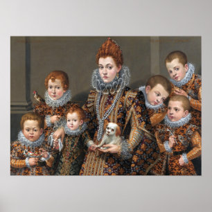 Fontana - Bianca Maselli en haar zes kinderen Poster