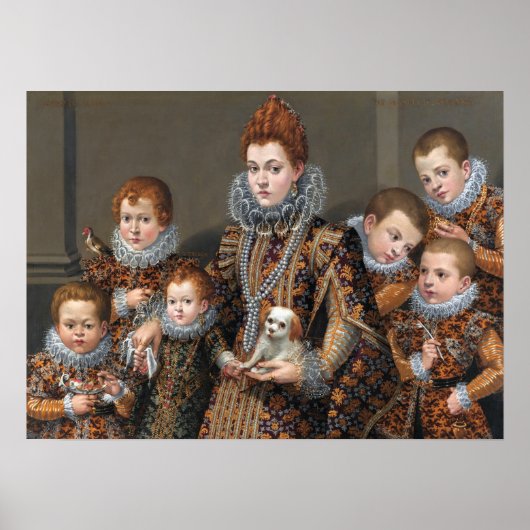 Fontana - Bianca Maselli en haar zes kinderen Poster (Voorkant)