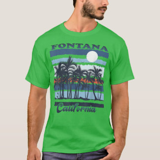Fontana California Beach Souvenirs Travel T-shirt