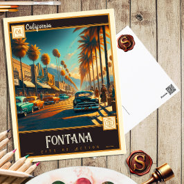 Fontana, Californië | Oude ansichtkaart Briefkaart