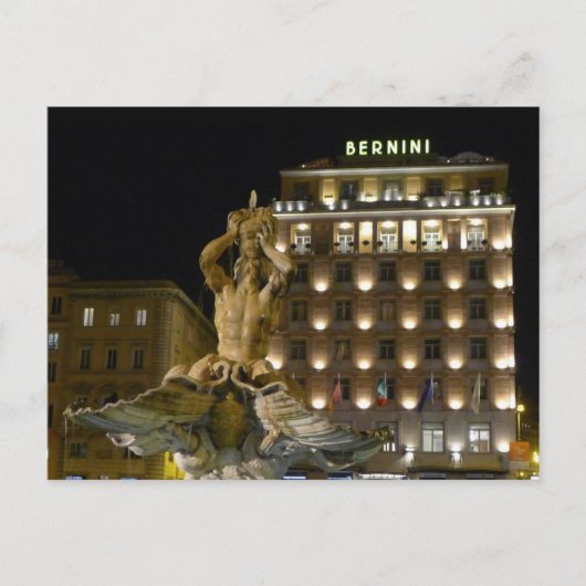 Fontana del Tritone, Rome, Italië - briefkaart (Voorkant)