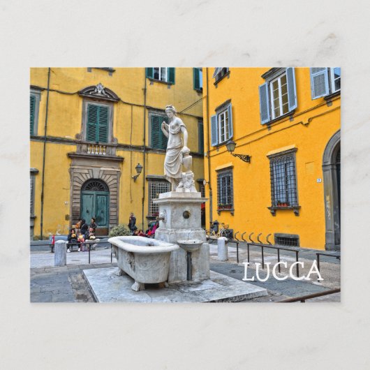 Fontana della Pupporona, Lucca, Italië Briefkaart (Voorkant)