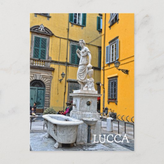 Fontana della Pupporona, Lucca, Italië Briefkaart (Voorkant)