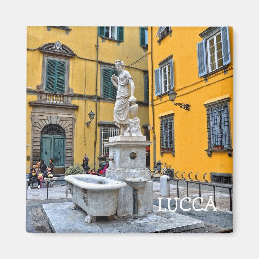 Fontana della Pupporona, Lucca, Italië Magneet (Voorkant)