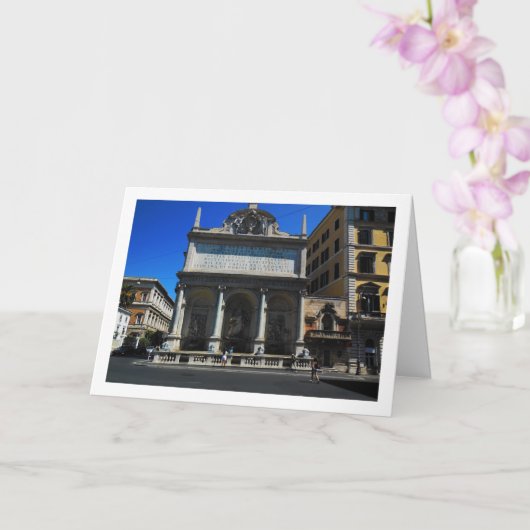 Fontana dell'Acqua Felice Scene, Rome, Italië Kaart (Orchidee)