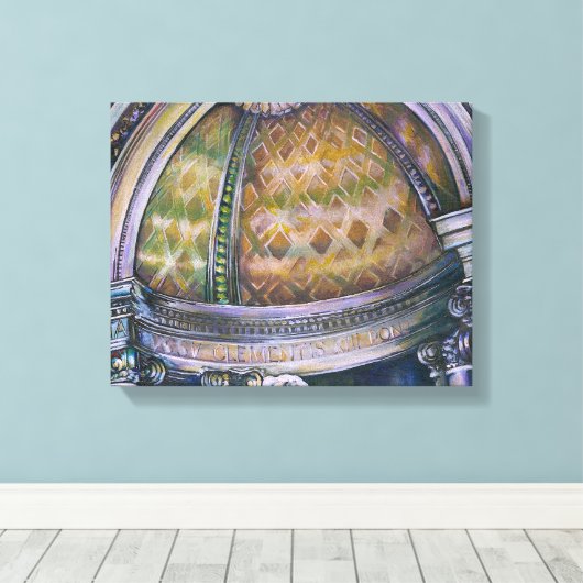 Fontana di Trevi detail Canvas Afdruk (Insitu (Houten vloer))