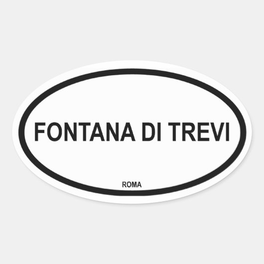 FONTANA DI TREVI OVALE STICKER (Voorkant)