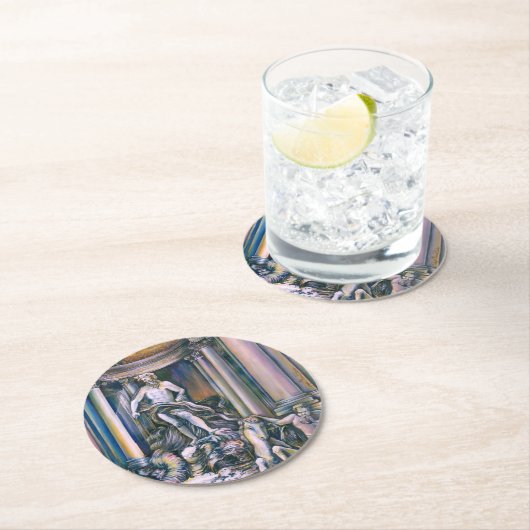 Fontana Di Trevi, Roma, Italië Ronde Kartonnen Onderzetter (Insitu)