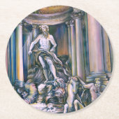 Fontana Di Trevi, Roma, Italië Ronde Kartonnen Onderzetter (Voorkant)