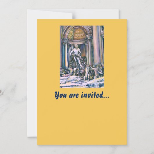 Fontana Di Trevi, Roma Magnetische Uitnodiging (Voorkant)