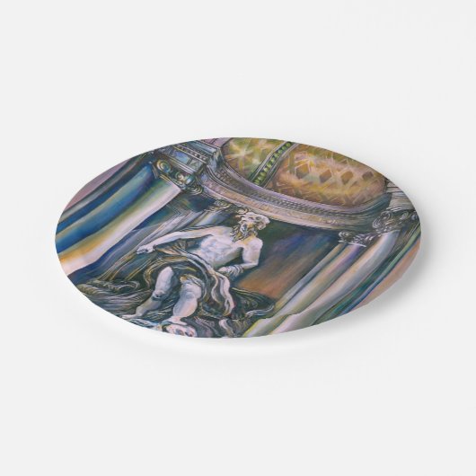 Fontana Di Trevi, Roma Papieren Bordje (Gekanteld)