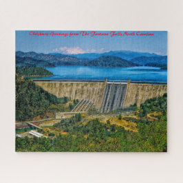 Fontana Falls North Carolina. Kerstgroeten Legpuzzel