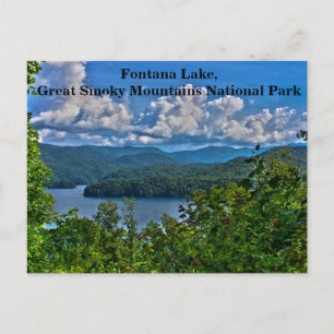 Fontana Lake, Great Smoky Mountains-ansichtkaart Briefkaart