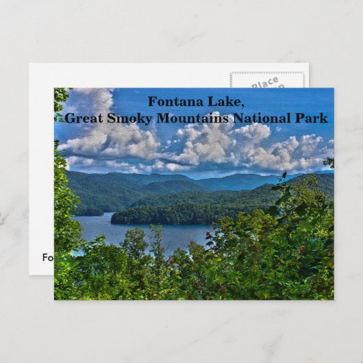 Fontana Lake, Great Smoky Mountains Briefkaart (Voorkant / Achterkant)