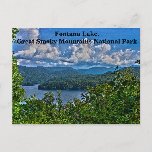 Fontana Lake, Great Smoky Mountains Briefkaart (Voorkant)