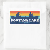 Fontana Lake North Carolina Canoe Rechthoekige Sticker (Tas)