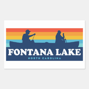 Fontana Lake North Carolina Canoe Rechthoekige Sticker