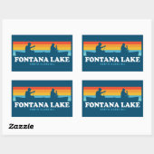 Fontana Lake North Carolina Canoe Rechthoekige Sticker (Vel)