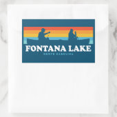 Fontana Lake North Carolina Canoe Rechthoekige Sticker (Tas)