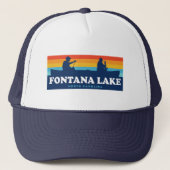 Fontana Lake North Carolina Canoe Trucker Pet (Voorkant)