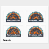 Fontana Lake North Carolina Rainbow Rechthoekige Sticker (Vel)