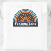 Fontana Lake North Carolina Rainbow Rechthoekige Sticker (Tas)