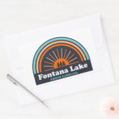 Fontana Lake North Carolina Rainbow Rechthoekige Sticker (Envelop)