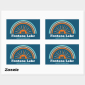 Fontana Lake North Carolina Rainbow Rechthoekige Sticker (Vel)