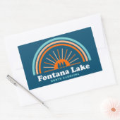 Fontana Lake North Carolina Rainbow Rechthoekige Sticker (Envelop)