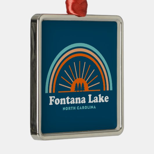 Fontana Lake North Carolina Regenboog Metalen Ornament (Rechts)