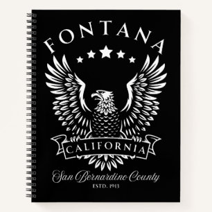 Fontana San Bernardino County Californië Vintage Notitieboek