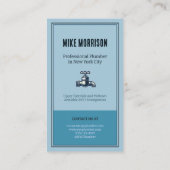 fontanero reparaciones herramientas vintage azul visitekaartje (Achterkant)