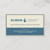 fontanero reparaciones tubería grifo agua vintage visitekaartje (Achterkant)